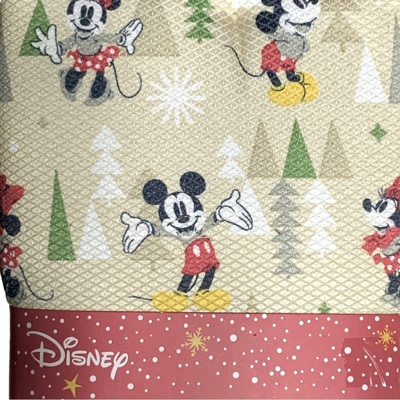 Disney Holiday Set Kitchen Drying Mats Absorbent Christmas Mickey 2 Pack Set Tan - Picture 6 of 14